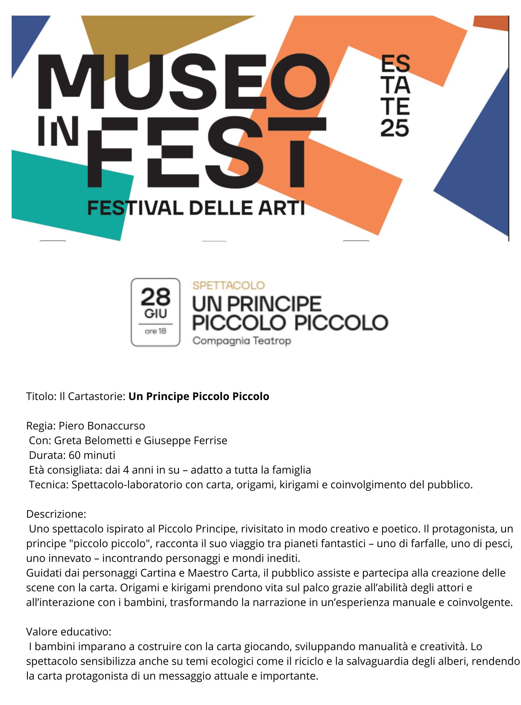Scopri di più sull'articolo Museo in FEST 28 giugno