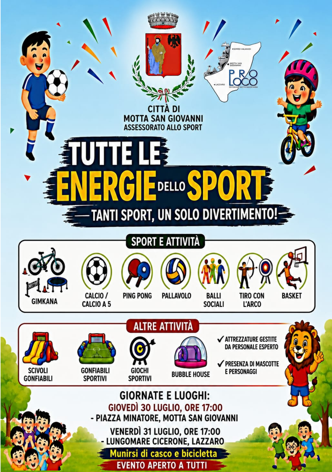 Al momento stai visualizzando 🎉 Tutte le Energie dello Sport: una giornata di divertimento per tutta la famiglia!