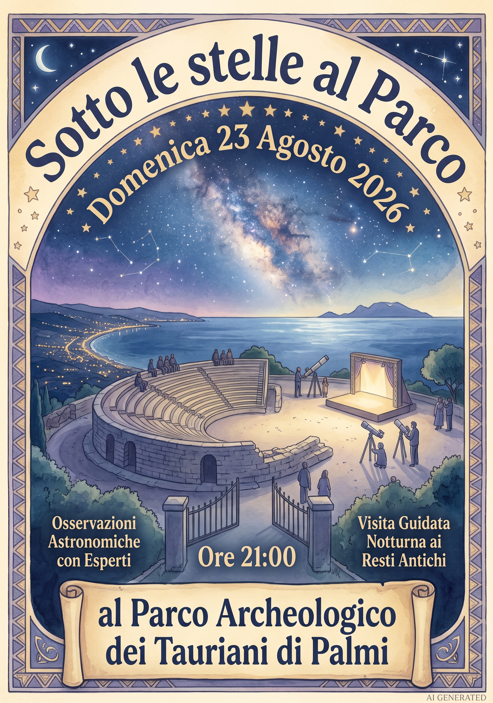 Al momento stai visualizzando 🌟 STELLE E ARCHEOLOGIA: UNA SERATA SPECIALE PER LE FAMIGLIE A PALMI 🔭🏛️